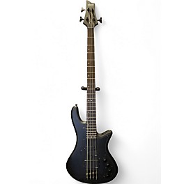 Used Schecter Guitar Research Stiletto Stealth Black Electric Bass Guitar