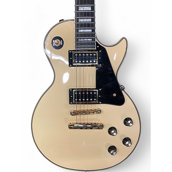 Used Epiphone Les Paul Custom Pro Cream Solid Body Electric Guitar