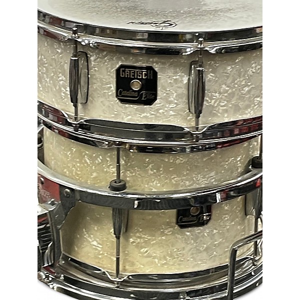 Used Gretsch Drums 4 Piece Catalina Pearl White Drum Kit