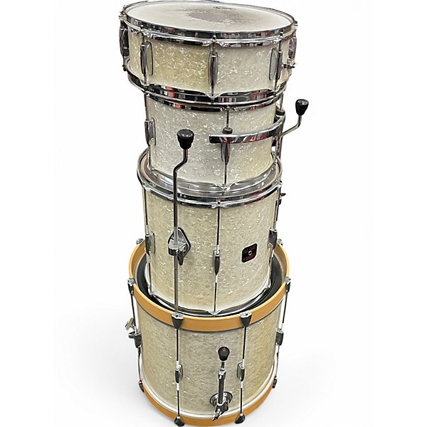 Used Gretsch Drums 4 Piece Catalina Pearl White Drum Kit