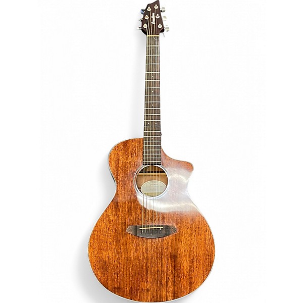 Used Breedlove Discovery Concert Cutaway Brown Acoustic Electric Guitar