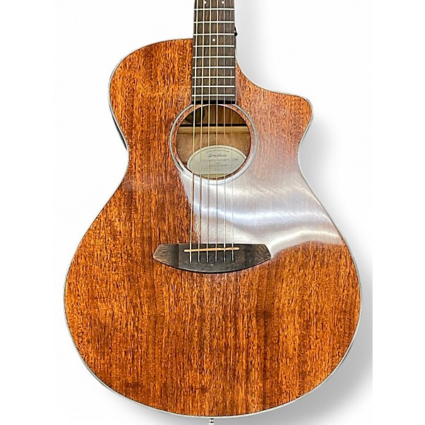Used Breedlove Discovery Concert Cutaway Brown Acoustic Electric Guitar