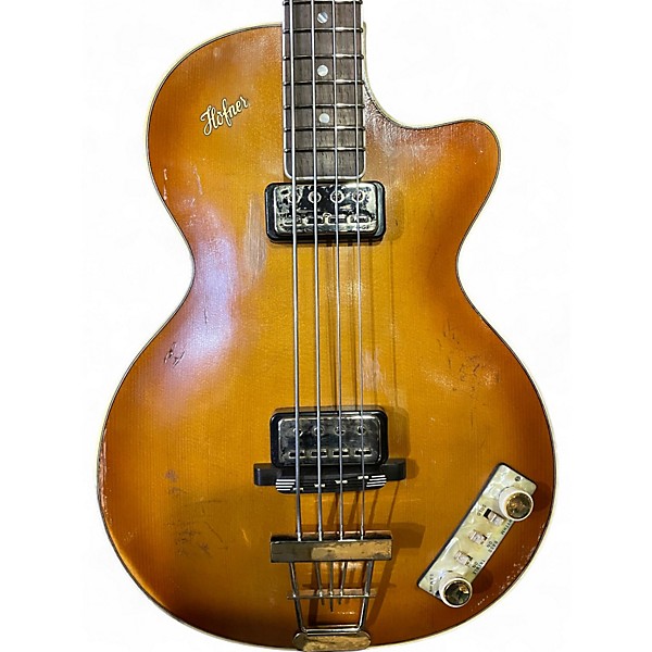 Used Hofner H500/2 RLC Sunburst Electric Bass Guitar
