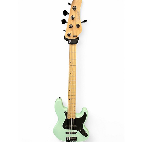 Used Schecter Guitar Research J5 Seafoam Green Electric Bass Guitar