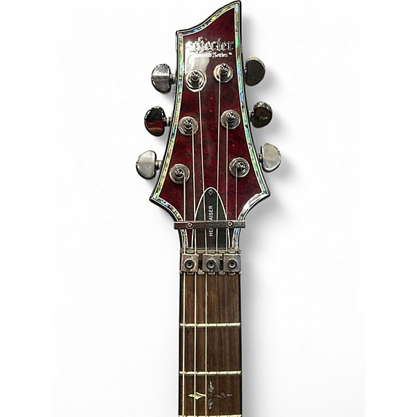 Used Schecter Guitar Research Hellraiser C1 Floyd Rose Black Cherry Solid Body Electric Guitar