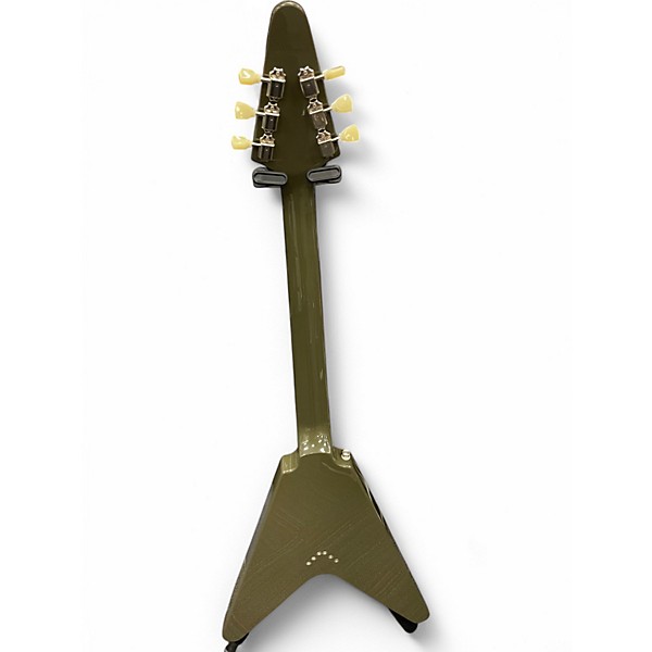 Used Epiphone FLYING V DRAB OLIVE GREEN Solid Body Electric Guitar