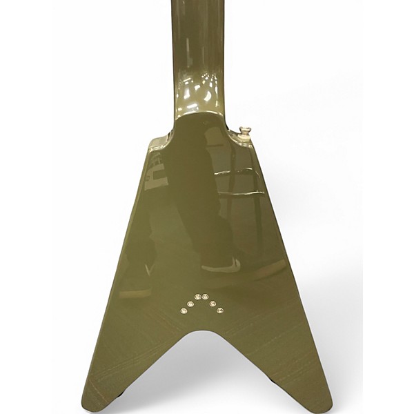 Used Epiphone FLYING V DRAB OLIVE GREEN Solid Body Electric Guitar