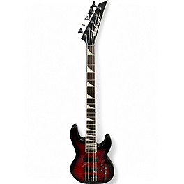 Used Jackson JS 3VQ Trans Red Electric Bass Guitar