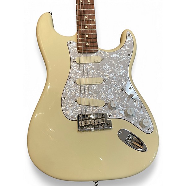 Used Fender American Standard Stratocaster Olympic White Solid Body Electric Guitar