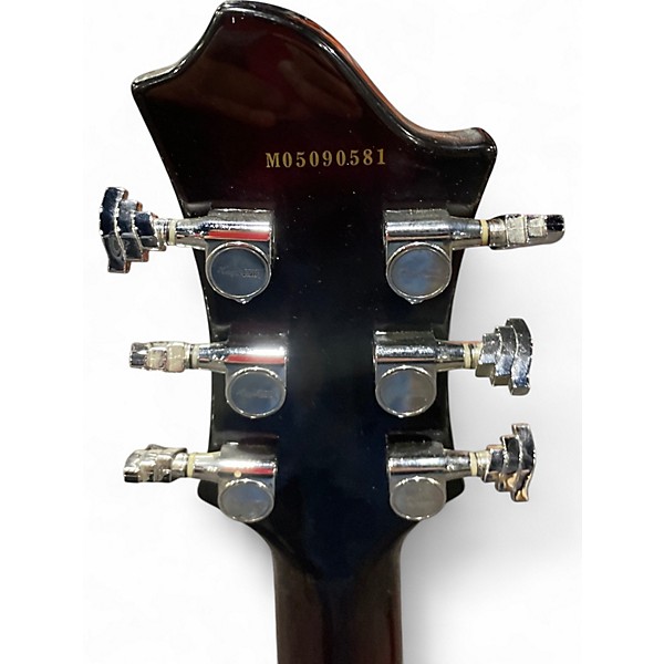 Used Hagstrom D2F Crimson Red Burst Hollow Body Electric Guitar