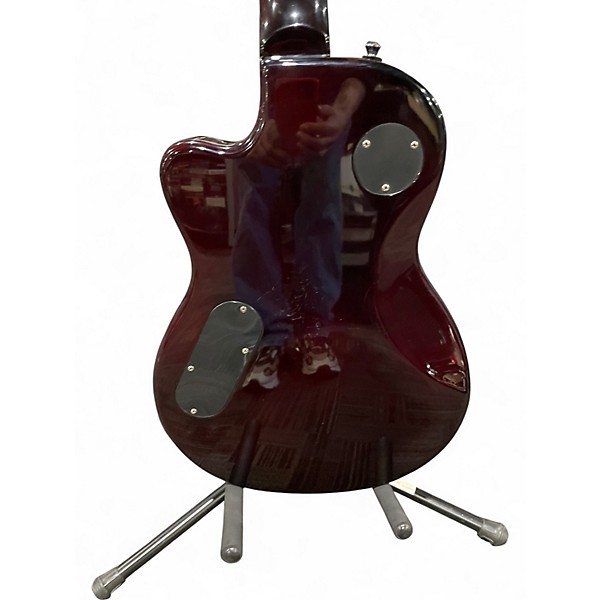 Used Hagstrom D2F Crimson Red Burst Hollow Body Electric Guitar