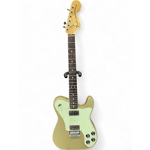 Used Fender Chris Shiflett Telecaster Deluxe Shoreline Gold Solid Body Electric Guitar