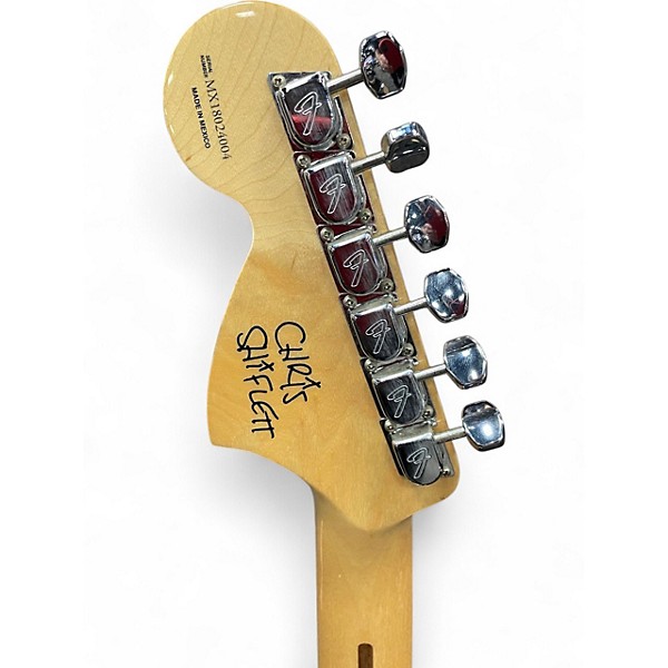 Used Fender Chris Shiflett Telecaster Deluxe Shoreline Gold Solid Body Electric Guitar