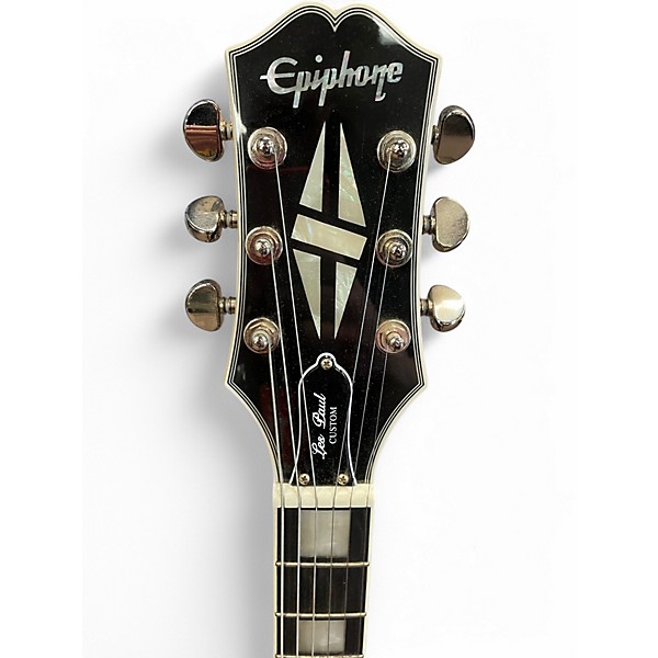 Used Epiphone Les Paul Custom Silver Burst Solid Body Electric Guitar