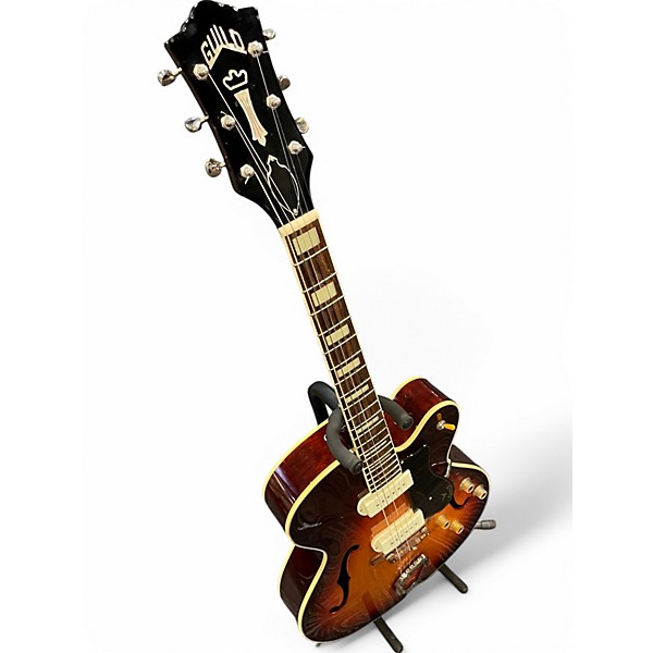Used Guild X175 Sunburst Hollow Body Electric Guitar