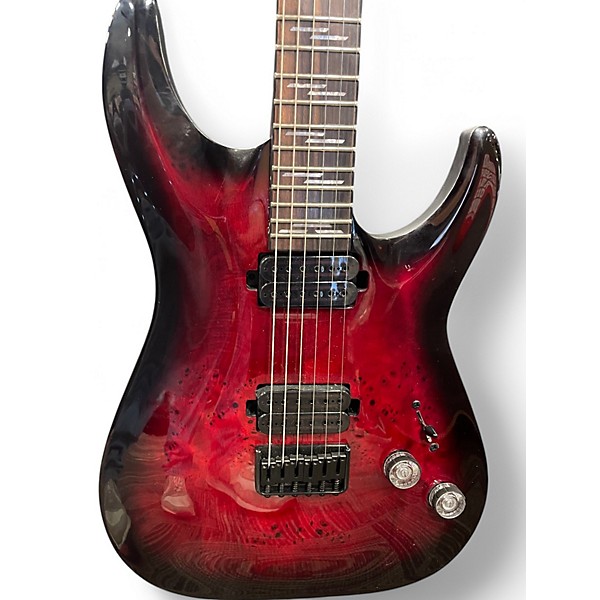 Used Schecter Guitar Research Omen Elite Black Cherry Burst Solid Body Electric Guitar