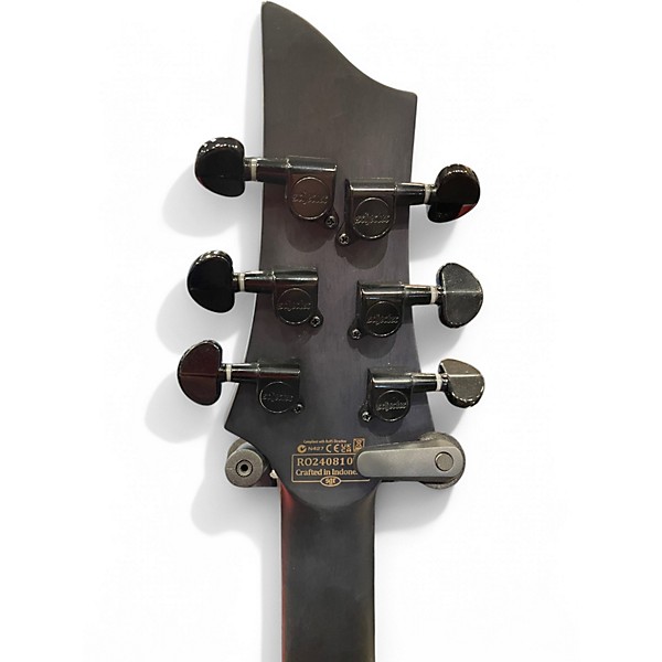 Used Schecter Guitar Research Omen Elite Black Cherry Burst Solid Body Electric Guitar