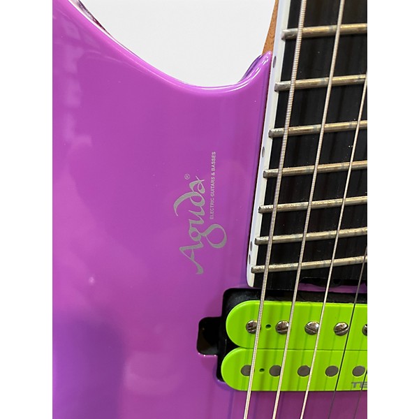 Used Aguda BLACK HOLE Purple Solid Body Electric Guitar
