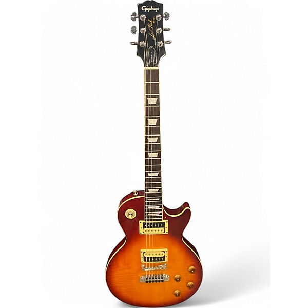 Used 1980s Epiphone Les Paul Standard Sunburst Solid Body Electric Guitar
