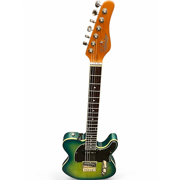 Used Schecter DIAMOND SERIES PT Loch Ness Green Solid Body Electric Guitar