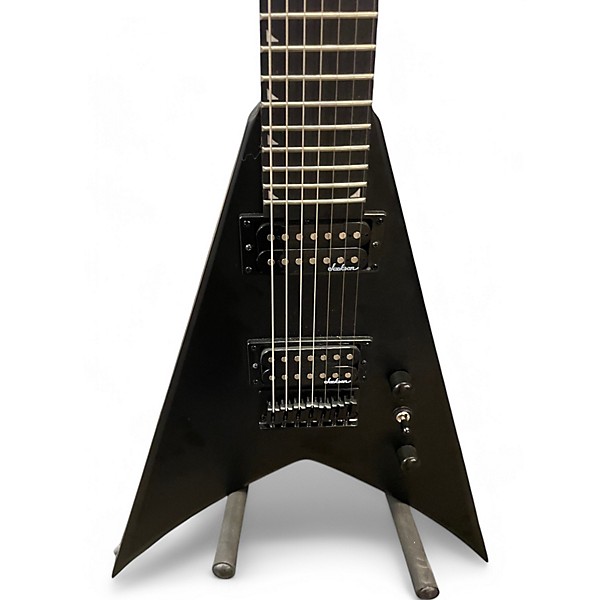 Used Jackson King V js22 7 Matte Black Solid Body Electric Guitar