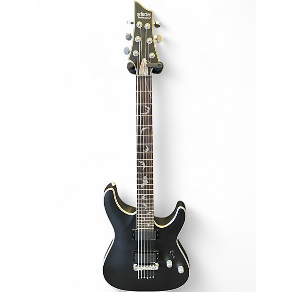 Used Schecter Guitar Research Damien Platinum BLACK Solid Body Electric Guitar