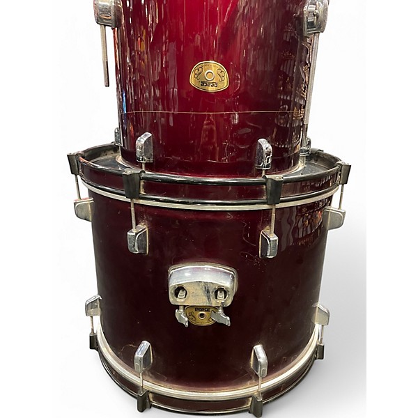 Used Peace 4 Piece 4 PIECE DRUM KIT Maroon Drum Kit