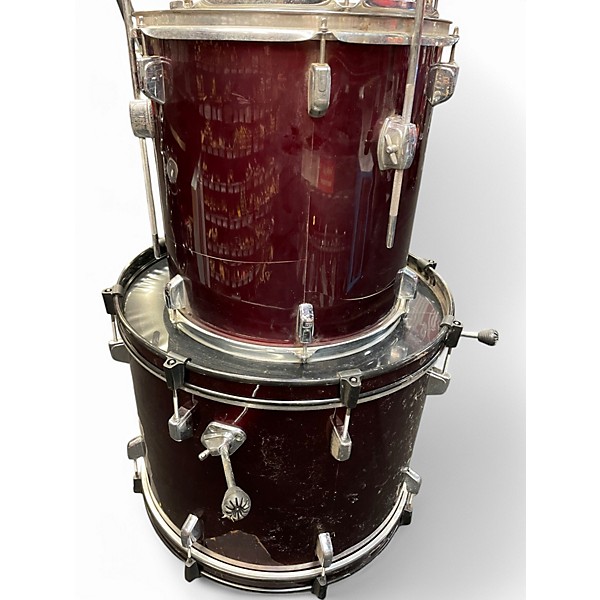 Used Peace 4 Piece 4 PIECE DRUM KIT Maroon Drum Kit