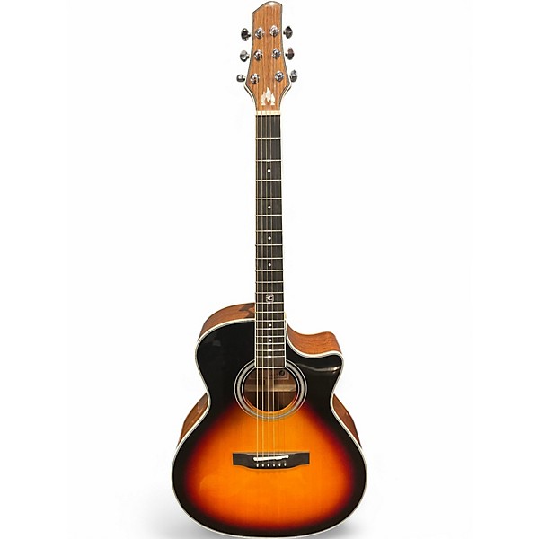 Used Jericho Solo Stove S-1 Tobacco Sunburst Acoustic Electric Guitar