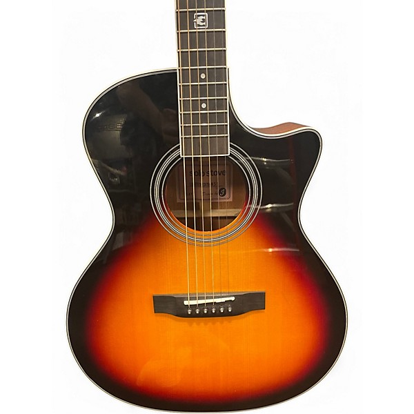 Used Jericho Solo Stove S-1 Tobacco Sunburst Acoustic Electric Guitar