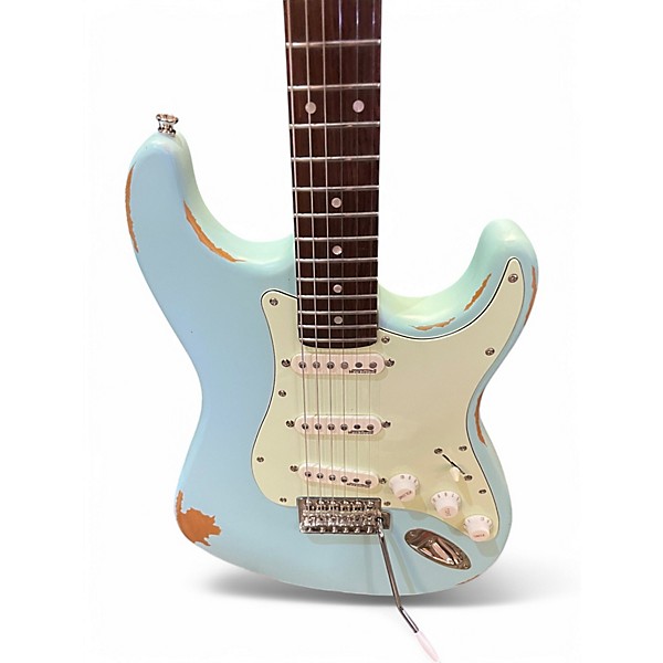 Used Vintage V6 ICON BABY BLUE Solid Body Electric Guitar