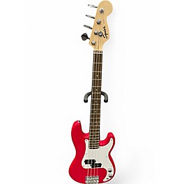 Used Squier MINI BASS Dakota Red Electric Bass Guitar