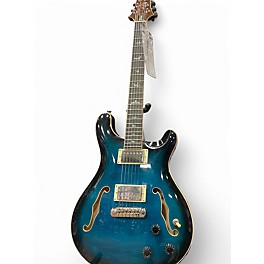 Used PRS Piezo peacock blue burst Hollow Body Electric Guitar