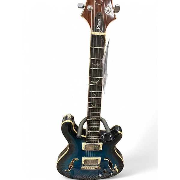 Used PRS Piezo peacock blue burst Hollow Body Electric Guitar