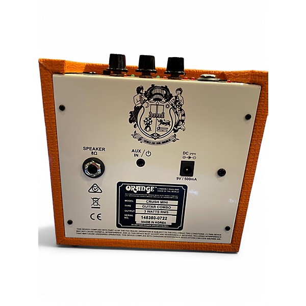 Used Orange Amplifiers Crush Mini Battery Powered Amp