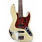 Used Fender 1964 Relic Jazz Bass Olympic White Electric Bass Guitar