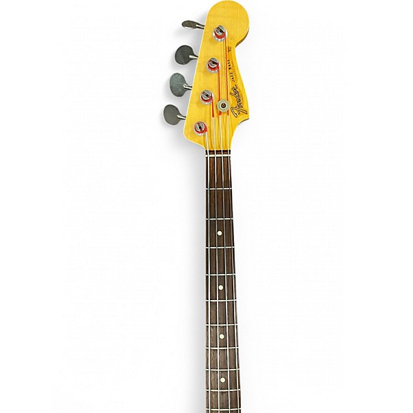 Used Fender 1964 Relic Jazz Bass Olympic White Electric Bass Guitar
