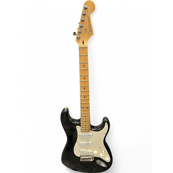 Used Fender  MIM Stratocaster Black Solid Body Electric Guitar