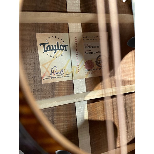 Used 2023 Taylor CUSTOM GA KOA MASTER GRADE Natural 12 String Acoustic Electric Guitar