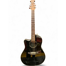 Used Ovation 1861AX-5 Standard Balladeer Left Handed Black Acoustic Electric Guitar