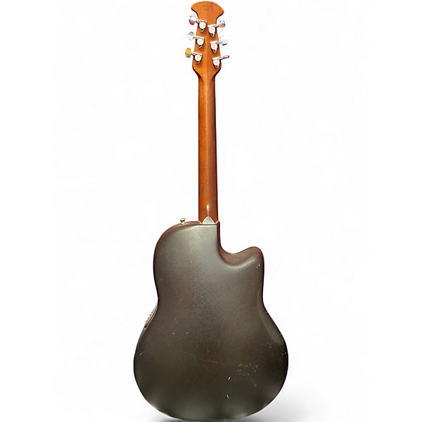 Used Ovation 1861AX-5 Standard Balladeer Left Handed Black Acoustic Electric Guitar