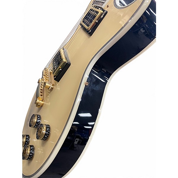 Used 2018 Epiphone Les Paul Custom Pro Antique Ivory Solid Body Electric Guitar