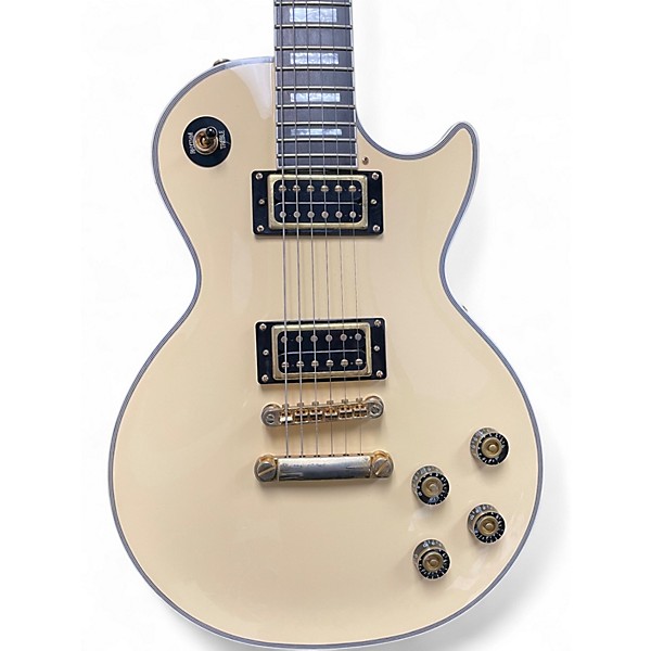 Used 2018 Epiphone Les Paul Custom Pro Antique Ivory Solid Body Electric Guitar