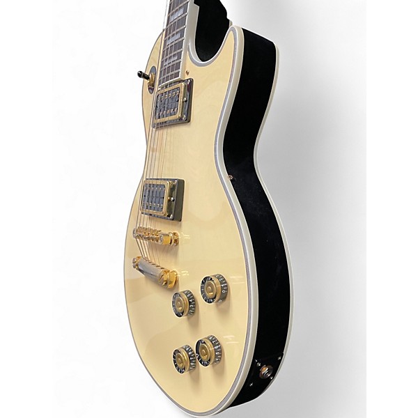 Used 2018 Epiphone Les Paul Custom Pro Antique Ivory Solid Body Electric Guitar