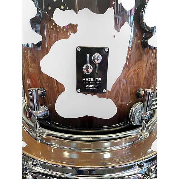Used SONOR 3 Piece PROLITE WALNUT BROWN BURST Drum Kit