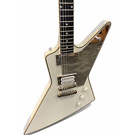 Used Epiphone Limited Edition Tommy Thayer White Lightning Explorer Metallic White Solid Body Electric Guitar