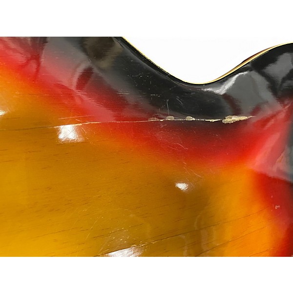 Vintage 1960s VOX SUPER LYNX DELUXE Sunburst Hollow Body Electric Guitar