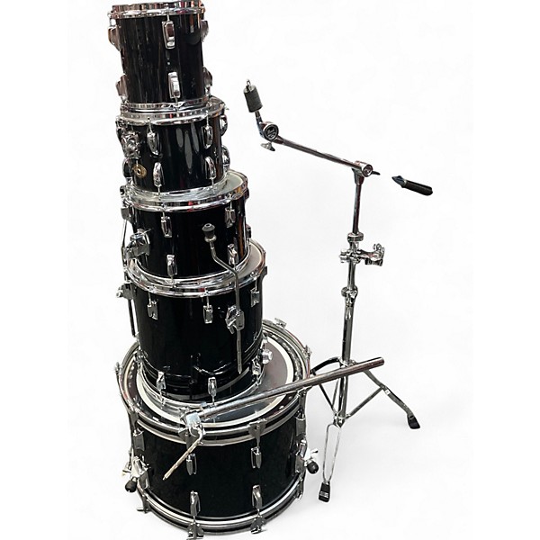 Vintage 1980s TAMA 5 Piece Imperialstar Black Drum Kit