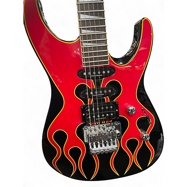 Used Jackson FLAME ELECTRIC 3 Tone Sunburst Solid Body Electric Guitar