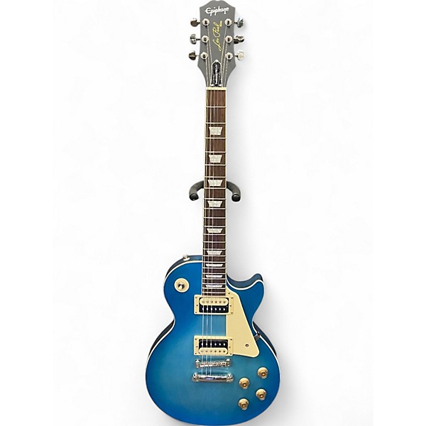 Used Epiphone Les Paul Traditional Pro IV Pacific Blue Solid Body Electric Guitar